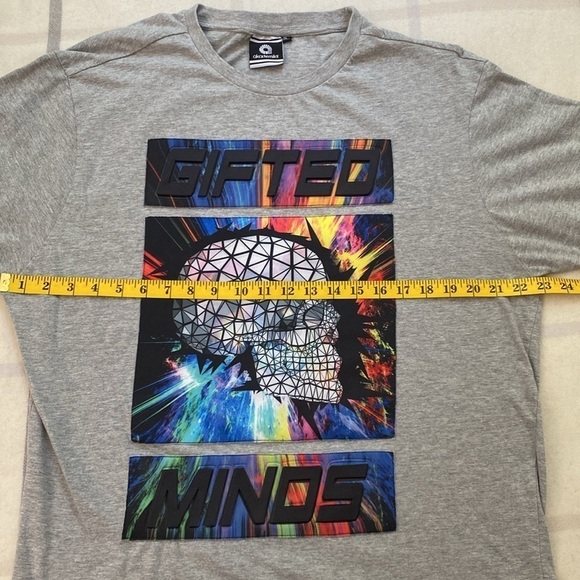 Gifted Minds 3-D Skull Graphic T-Shirt Men’s Size Extra Large - Picture 9 of 10